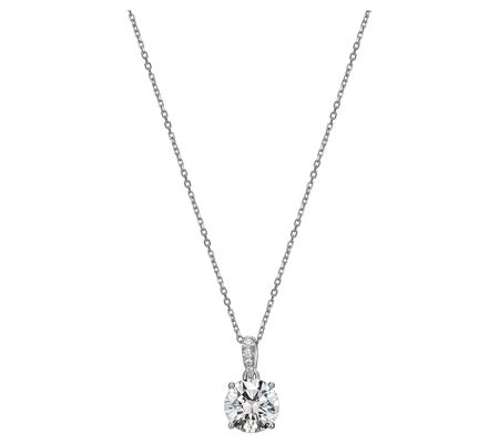 Sterling Silver 2.05 cttw Moissanite Pendant w/ Chain