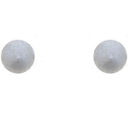 Sterling Silver 4mm Satin Finish Ball Stud Earrings