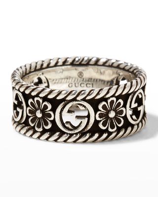 Sterling Silver GG Flower Ring