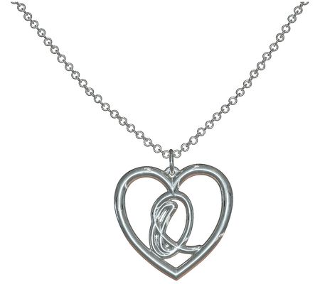 Sterling Silver Healing Hearts Initial Pend ant w/ Chain
