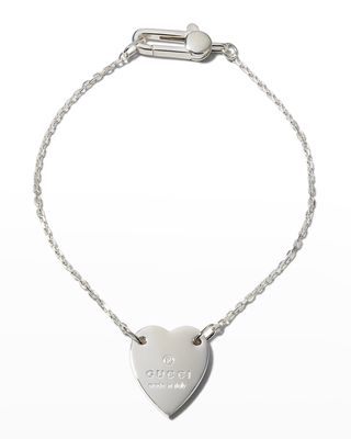 Sterling Silver Heart Bracelet With Trademark