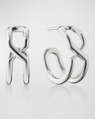 Sterling Silver The Symbol Large Infinity Hoops