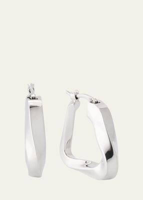 Sterling Silver Twisted Hoop Earrings