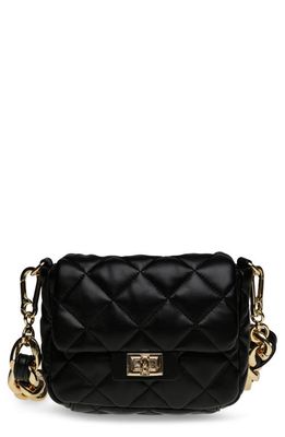Steve Madden Bheara Quilted Faux Leather Shoulder Bag in Black