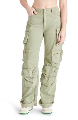 Steve Madden Brody High Waist Cotton Cargo Pants in Olive