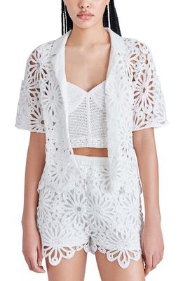 Steve Madden Carolyn Cotton Lace Jacket in Optic White