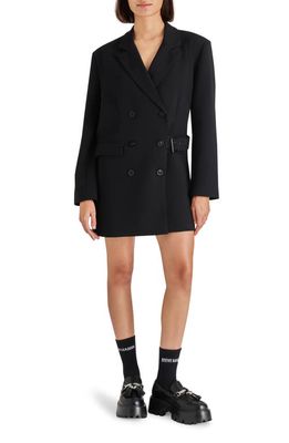 Steve Madden Connie Double Breasted Long Sleeve Blazer Dress in Black