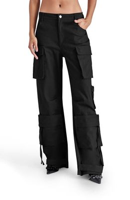 Steve Madden Duo Wide Leg Cargo Pants in Black