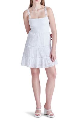 Steve Madden Happy Tiers Cotton Sundress in Optic White