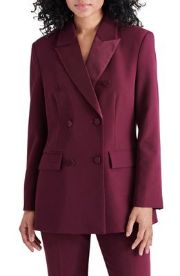Steve Madden Hayley Double Breasted Suit Blazer in Fig
