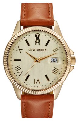 Steve Madden Honey Faux Leather Strap Watch