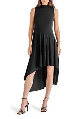 Steve Madden JUlietta Asymmetric Jersey Dress in Black