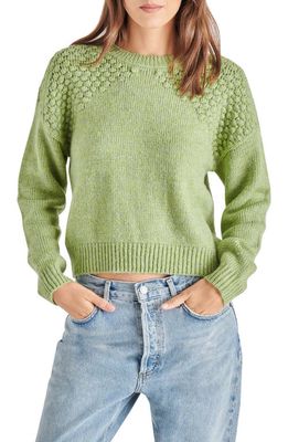 Steve Madden Kiana Popcorn Stitch Knit Sweater in Spruce Green