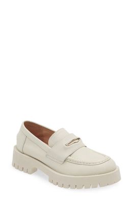 Steve Madden Lawrence Loafer in Bone Leather