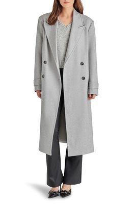 Steve Madden Prince Double Breasted Peacoat in Light Grey