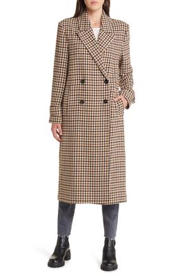 Steve Madden Prince Plaid Double Breasted Coat