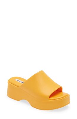 Steve Madden Slinky Platform Slide Sandal in Orange