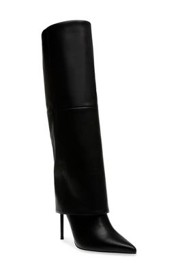 Steve Madden Smith Knee High Boot in Black Leather