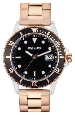 Steve Madden Statement Making Bracelet Watch in Rose Gold