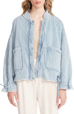 Steve Madden Stefani Quilted Jacket in Chambray Blue