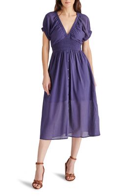 Steve Madden Tahlia Cotton Midi Dress in Vintage Blue