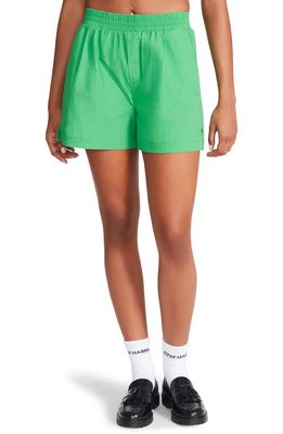 Steve Madden Tish High Waist Pull-On Cotton Shorts in Bright Green