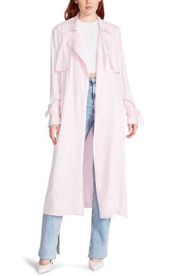 Steve Madden Twill Trench Coat in Pink Tulle