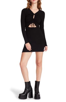 Steve Madden Veronica Cutout Long Sleeve Minidress in Black