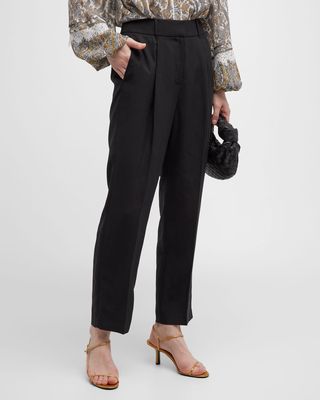 Stevie Pleated Tapered Ankle Pants