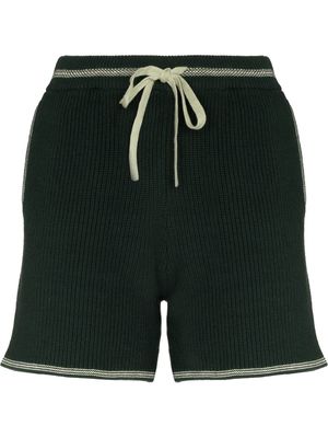 Still Here cotton knitted shorts - Green