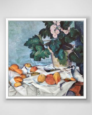 "Still Life with Apples and a Pot of Primroses" Giclee Wall Art
