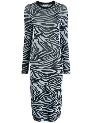 Stine Goya Chiara rib-knit midi dress - Blue