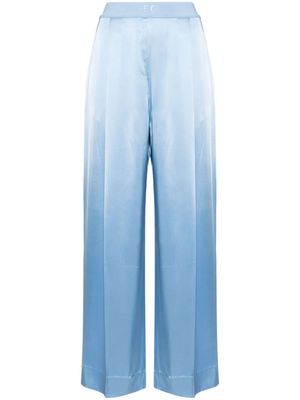 Stine Goya Ciara pleat-detail wide-leg trousers - Blue