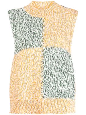 Stine Goya colour-block sweater vest - Orange