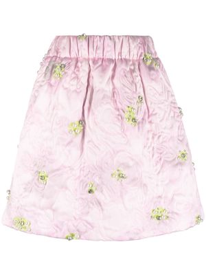 Stine Goya embellished floral quilted skirt - Pink
