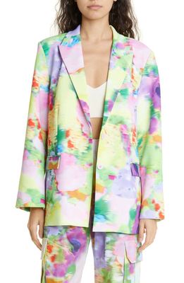 Stine Goya Hanne Abstract Print Blazer in Faded Floral