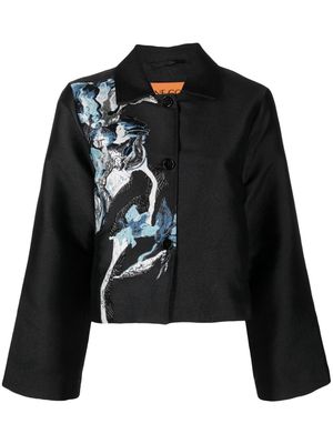 Stine Goya Kiana abstract-pattern jacket - Blue