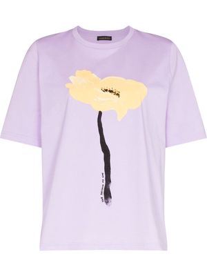Stine Goya Leonie flower print T-shirt - Purple