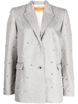 Stine Goya Maia crystal-embellished blazer - Grey