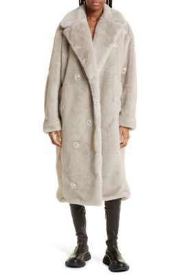 Stine Goya Maxime Faux Fur Coat in Grey