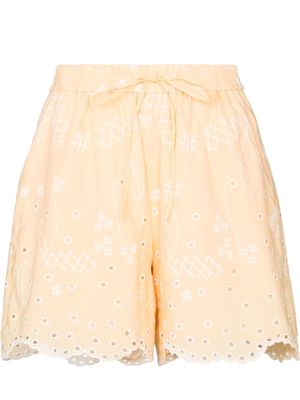 Stine Goya Melinda broderie anglaise shorts - Yellow