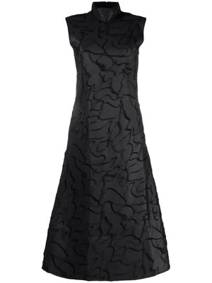 Stine Goya patterned satin midi dress - Black