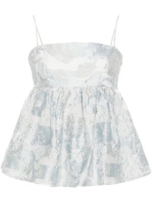 Stine Goya Sghari floral-jacquard top - Blue