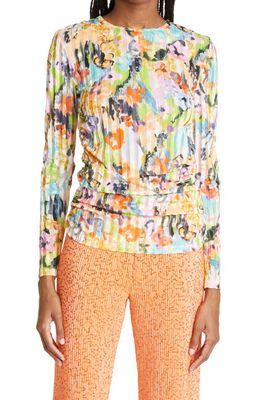 Stine Goya Vanessa Floral Rib Top in Abstract Floral
