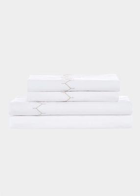 Stitched Sand 300 Thread Count King Sheet Set
