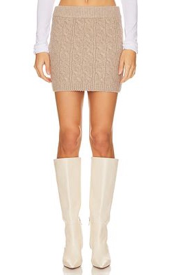 Stitches & Stripes Ari Mini Skirt in Tan