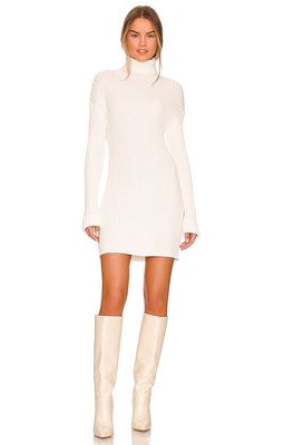 Stitches & Stripes Crista Ribbed Mini Dress in White