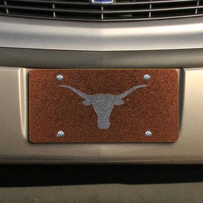 STOCKDALE Texas Longhorns Glitter License Plate - Texas Orange in Burnt Orange