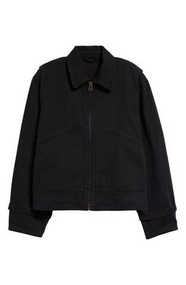 STOCKHOLM SURFBOARD CLUB Cotton Twill Work Jacket in Black