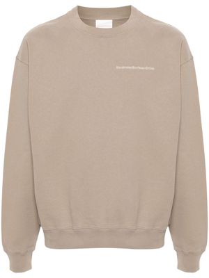 Stockholm Surfboard Club embroidered-logo cotton sweatshirt - Neutrals